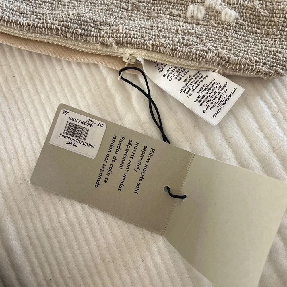 WEST ELM PINWHEEL LINEN PULLOW COVER